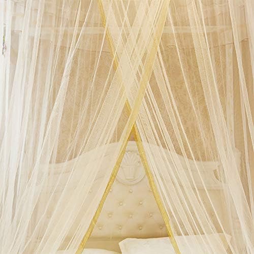 Princess Lace Style Mosquito Net, copa dobrável de cama redonda, dossel de cama, para crianças meninas