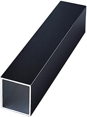 Surprecisão de parede de tubo quadrado de alumínio de alumínio 1,2 mm, largura 30 mm, altura 30 mm, comprimento 1000mm/39,37 Tubulação de alumínio preto fosco para decoração de mobiliário e construção de 6 PCs