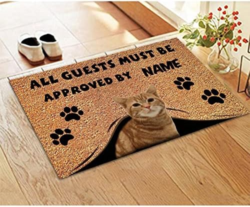 Todos os hóspedes devem ser aprovados pela pegada de gato de entrada de gato de gato dentro de entrada