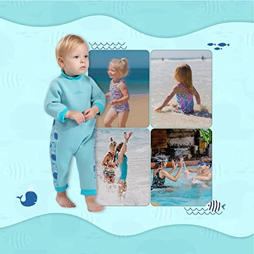 Roupa de mergulho para meninos para meninos de meninos de 2 mm de neoprene de zíper de zíper, trajes molhados de