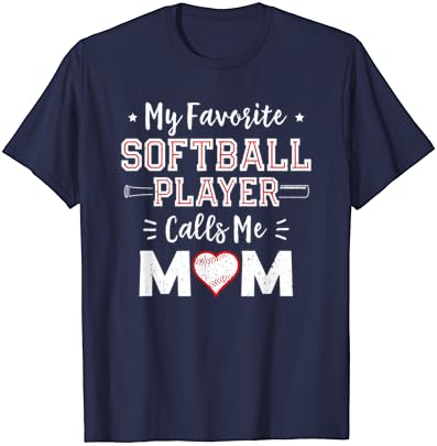Meu jogador de softball favorito chama de minha camiseta de mamãe mamãe camiseta de softball