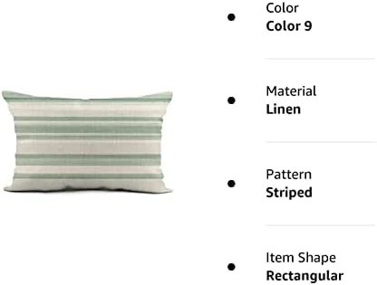 Hodkhno Tampa de travesseiro de arremesso de 12x20 polegadas Padrão verde Sage Sage Watercolor Stripe