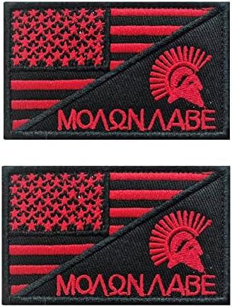 EUA America Flag e Molon LaBe Spartan Capacete Patches Hook and Loop Moral Tactical Aplique Apertador