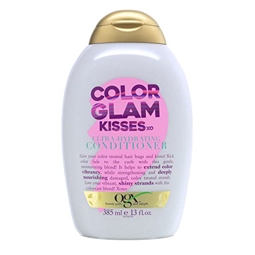 Coleção Ogx Kandee Johnson abraça e beijos Ultra Hydrating Conditionner para cabelos tratados com cores, surfactantes