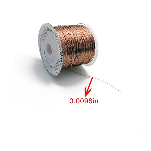 Treedix 30 AWG Fio de ímã - fio de cobre esmaltado - fio de enrolamento de ímã esmaltado 0,0098 Diâmetro
