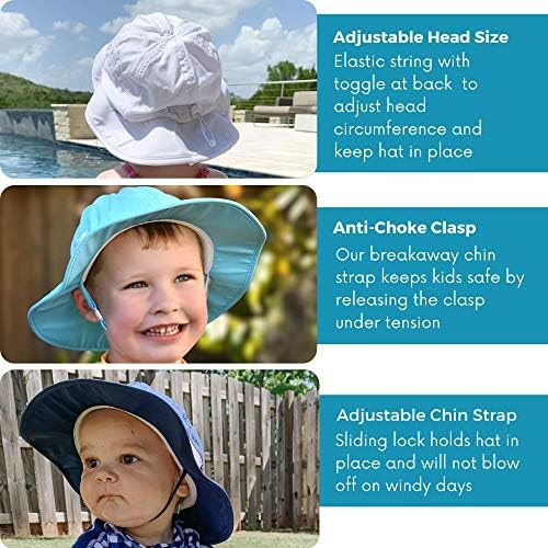 Chapéu do sol do Swimzip Kid - Brim Brim Upf 50+ Chapéu de proteção para bebê, criança, crianças