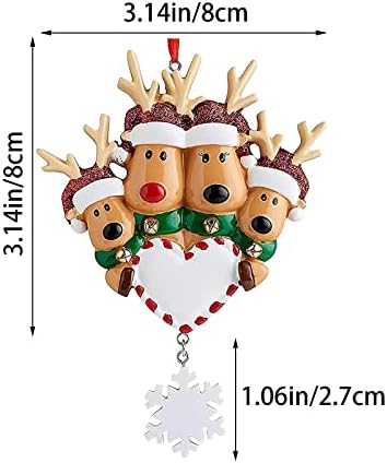 Quase tempo DIY personalizada família de Natal de Natal Tree Ornamento Mantel Grupos da família 2023 Decorações