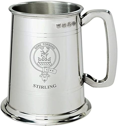 Stirling Clan Crest Tankard 1 Pewter