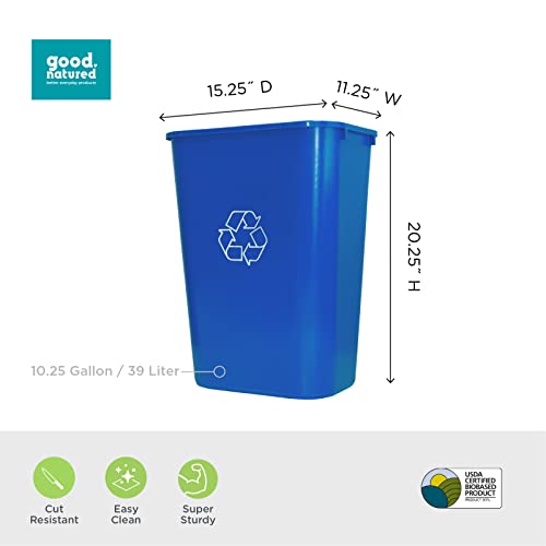 Reciclador alto de boa planta à base de plantas - lixeira de reciclagem de 41 litros/39 litros para cozinha, lixeiras comerciais ao ar livre, lixeira grande para produtos de escritório - grande lata de lixo de reciclagem, lata de reciclagem para cozinha