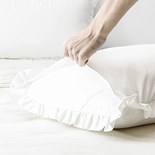 Caso de travesseiros brancos Conjunto de 2 travesseiros shams tamanho padrão