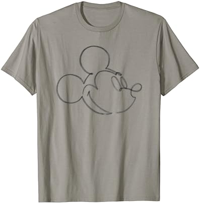 Disney Mickey Mouse Head Artista Lápis Doodle Retro Vintage T-Shirt