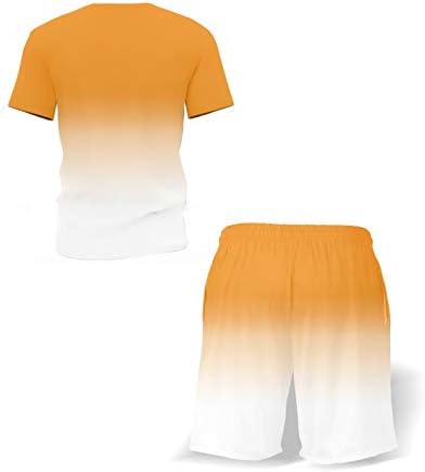 XZBAILISHA MEN FLESS CASual Roupfits gradiente de manga curta Camisa e shorts de shorts