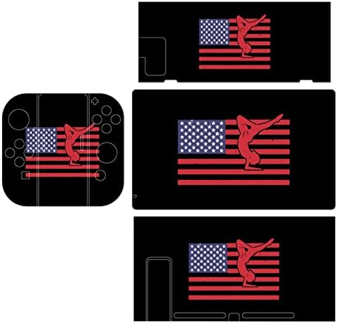 American Flag Ginasta adesivos de filme protetora adesivo personalizado adesivo completo compatível com nintendo