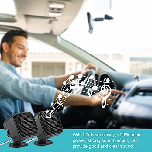 YoSoo Health Gear Car Or Alto -falantes, alto -falantes estéreo de estéreo, 1 par 12V 500W Mini Car