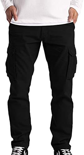 Calças de vários bolsos do hoyomi masculino de cargo ao ar livre calça tática de calça tática de