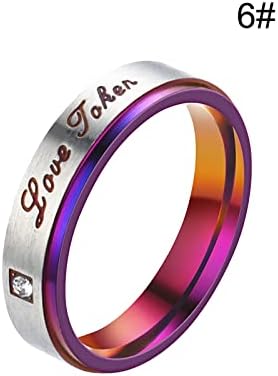 Anéis ocidentais para mulheres casal de casal roxo e anel de casal roxo moda europeia titânio anéis