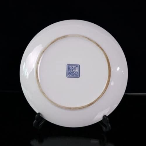 XIALON 10.2 Old Chinese Blue e White Porcelain Dragon Pattern Plate Qianlong Mark