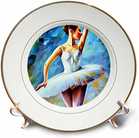 Arte de balé 3drose - bela bailarina dança. Pintura digital para você - pratos