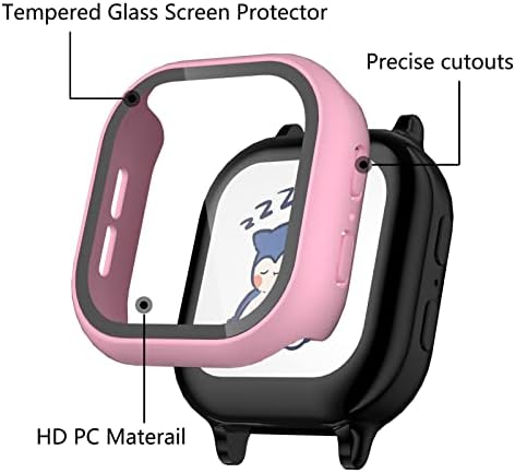 Caixa de assistência infantil de 3 pacote para Gizmo 2 Protetor de tela, Proteção Full Hard PC Case com tampa