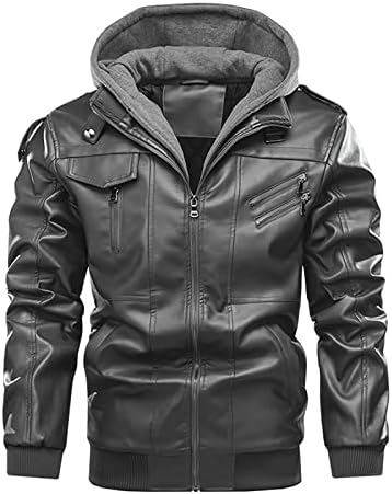 Jaquetas para homens, casacos de couro falso de motociclistas, deputado, demasiado com exonda de couro