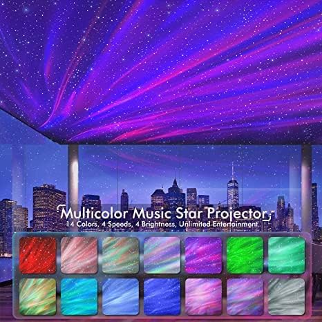 Projetores Horizon Projector Light Galaxy Projector, incluiu adaptador de parede USB, alto -falante Bluetooth,