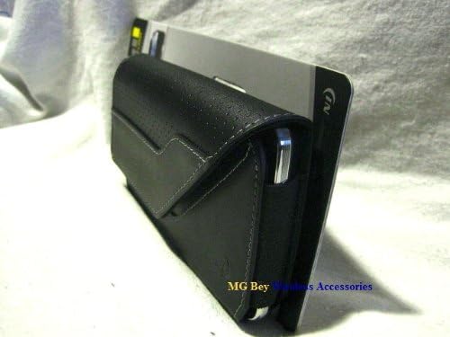 NITE IZE IZE Black Executivo Executivo genuíno genuíno bolsa de coldre grande horizontal de serviço pesado com clipe de cinto fixo acidentado para T-Mobile / Metro PCs LG Leon C40 / Destiny L216 / H20
