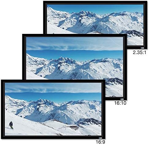 Vutec Vu-Easy Mount Mount Projecor Screen 200in Diag 2.35: 1 | 2 1/2in Black Velvet Frame Anti-Crease Filme