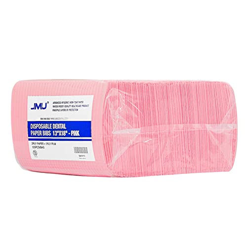 JMU Cotton Rolls Dental 250 PCS pacote com babadores dentários rosa 125 pcs