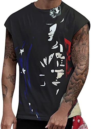 BMISEGM Summer mass camiseta masculina tampas casuais tampas de bandeira americana estampa com