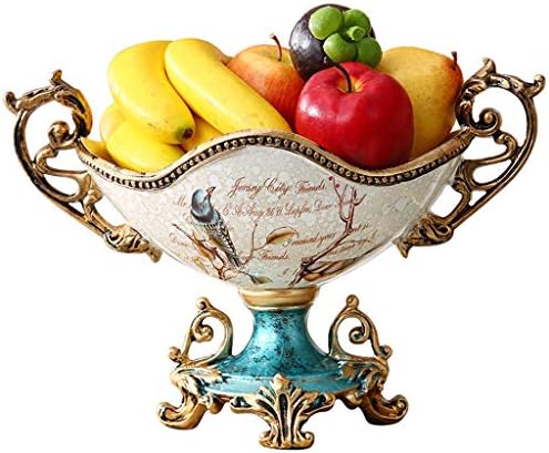 Bandeja de frutas iolmng grande bandeja de doces para lanches de resina moderna decoração de artesanato