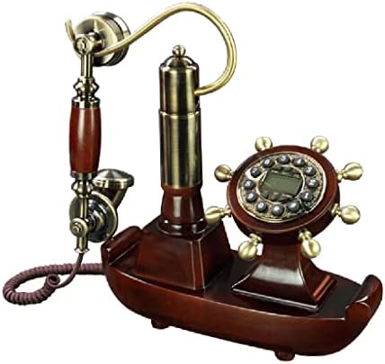 Trexd Antique Linha fixo telefônico Vintage Equipado para telefone Telefone Boat para sala de estar no escritório