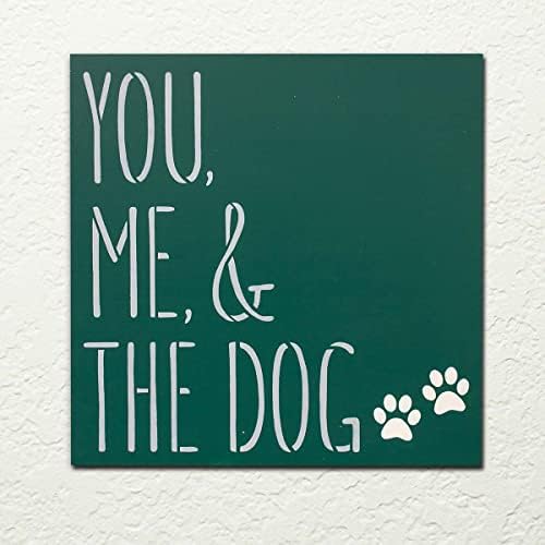 Você e o estêncil de cachorro com estampas de pata por studior12 | DIY PET e decoração de cães | Craft & Paint Farmhouse Home Wood Sinais | Selecione o tamanho