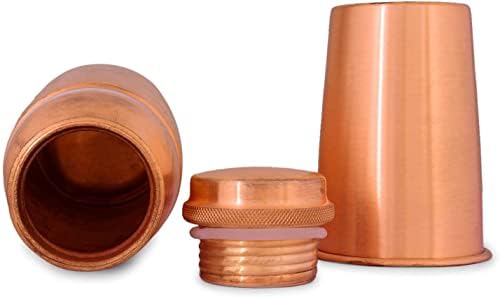 Garrafa de água de cobre pura Conjunto ayurvédico de 2 garrafa de água de cobre 34 onças à prova