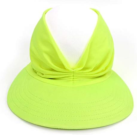 Visor de roll-up compactável para mulheres upf50+ largura de chapéu de viseira para mulheres de chapéu de