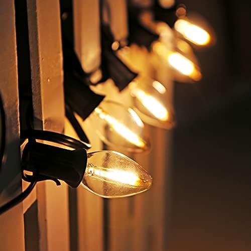 Emitindo lâmpadas LED de reposição C7 impermeabilizadas - 0,6W equivalente a 7w, luzes de cordas de corda externa/interior