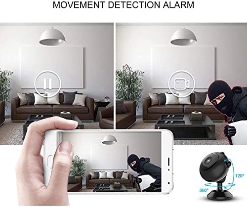 Mini Câmera sem fio, câmera de espião Câmera oculta HD CMOS Sensor Sistema de vigilância infravermelha CCTV
