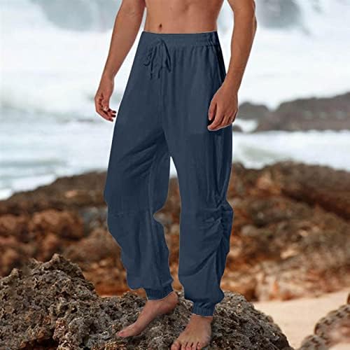 Timber Creek por calça masculina casual casual dobra lateral calça solta Polícia de cordão Pocket Splice calça