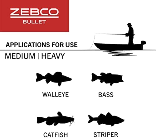 Reel de pesca Spincast de Bullet Zebco, carretel de tamanho 30, corpo de magnésio ultra-lightweight,