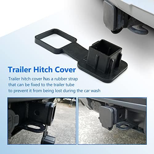 Miytsya pack-1 trailer capa de borracha pesada, tampa de hitch de hitch de 2 polegadas Inserção de