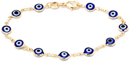 Barzel 18K Gold Bathed Multicolored Evil Eye Bracelet para mulheres - fabricado no Brasil