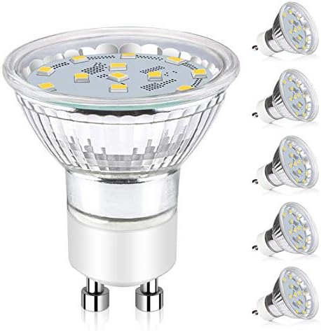 Lâmpadas LED de ASCHRER GU10, lâmpadas de halogênio de 50W equivalentes, 4W, 400 lúmens, não minimizáveis, 5000k