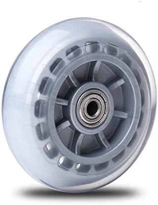 Koford 3/4/5 polegadas de rodas transparentes rodas com rolamento de alta roda elástica Placa mudo da roda