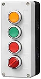 Caixa de controle lyvi com botão de luz 24V/220V com botão de parada de emergência Redefinir caixa industrial à prova d'água