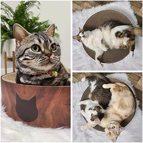 Tigela de arranhões de gatos aconchegantes necoichi, papel reciclado, materiais sem produtos químicos, XL)