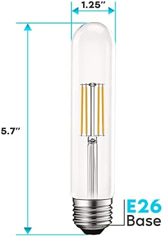 Lâmpadas de tubo LED Luxrite Vintage T9 Lâmpadas equivalentes 60W, 3000k Branco macio, 550 lúmens,