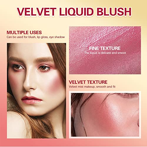 Liquid Blush Makeup Face Cream Bush acabamento fosco natural, prova longa, prova de mancha, impermeável e