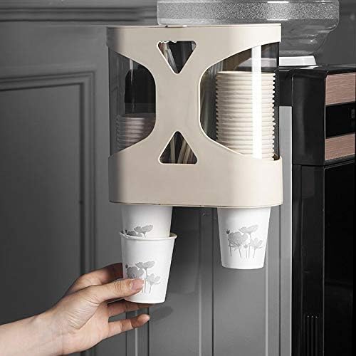 TJLSS Montagem de parede Montar papel descartável Copo de copo de copo Copo Dispensador de xícara Suporte de palha automático Taker de xícara automática para casa