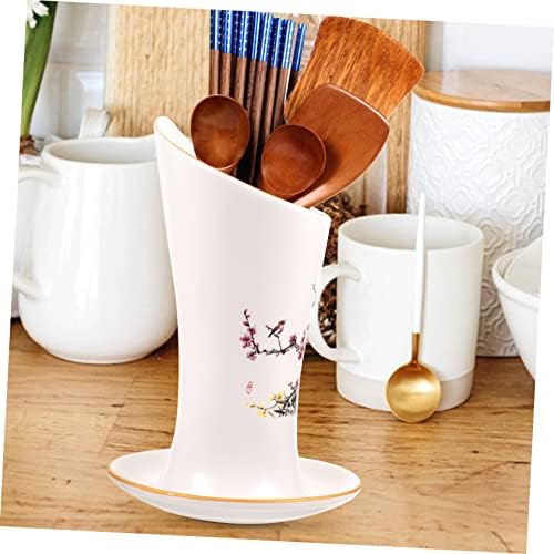 Bestonzon 2 conjuntos de calha de pauzinhos de cerâmica talheres de utensílios de cozinha de utensílios de utensílios