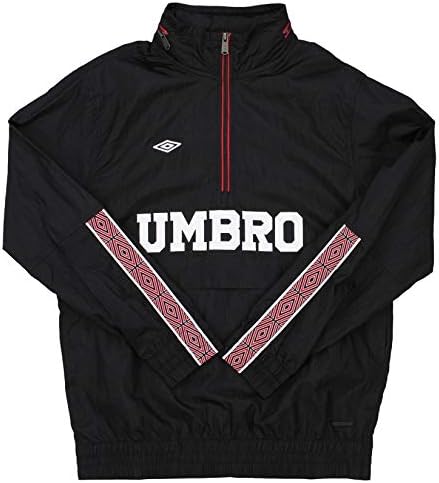 Umbro Men's in Goal Pullover Jacket, Black/Vermillion