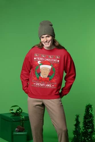 Wild Bobby Feliz Natal Floco de neve Trump Sweater Feio de Natal